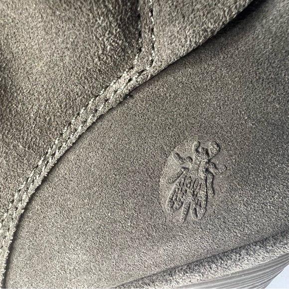 Fly London Olive Green Women's Suede Wedge Boots - Picture 3 of 6